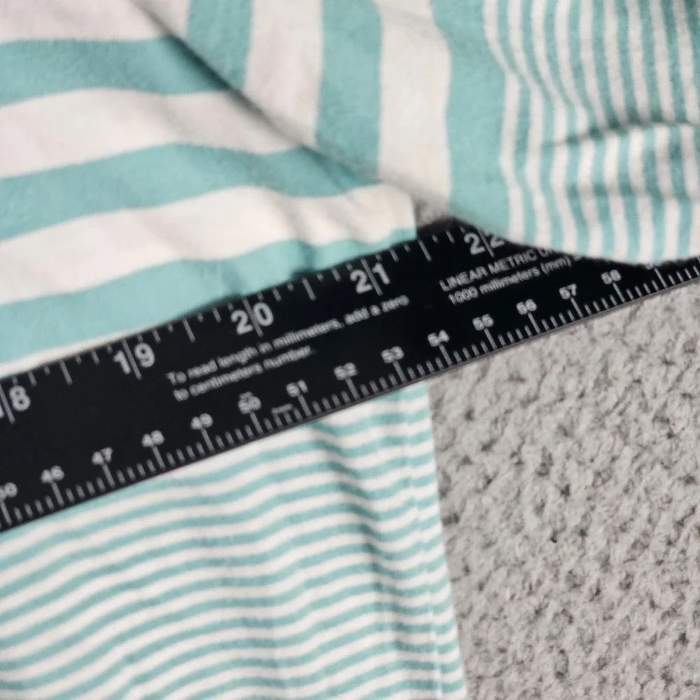Polo Ralph Lauren Hoodie Men M Teal Striped Lightweight Cotton Pullover Pony
